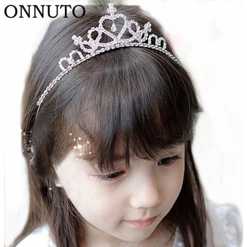 Crystal Rhinestone Crown Hairbands Hairwear For Happy Birthday Wedding Bride Prom Hair Hoop Headband Girl Jewelry Accessories