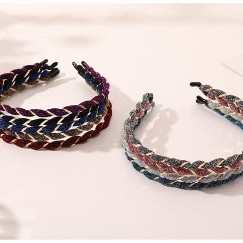 New Fashion Bright Silk Yarn Headband Sweet Personality Simple Candy Color Thin Headband Headwear Hair Accessories WomenSY170