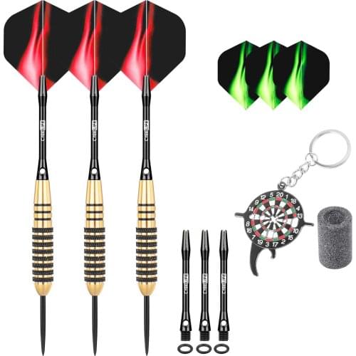 CyeeLife 20/24g Steel tip darts professional with 6 Aluminium Shafts+Sharpener+Tool+6 Flights