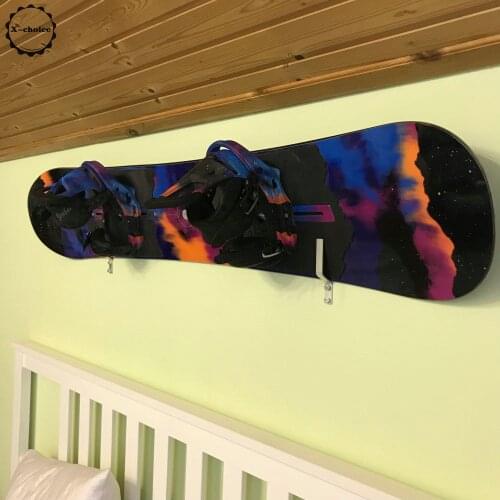 Snowboard Storage Rack Wall Mount - Hardware and Screw Cover Included- Hold 1 Board