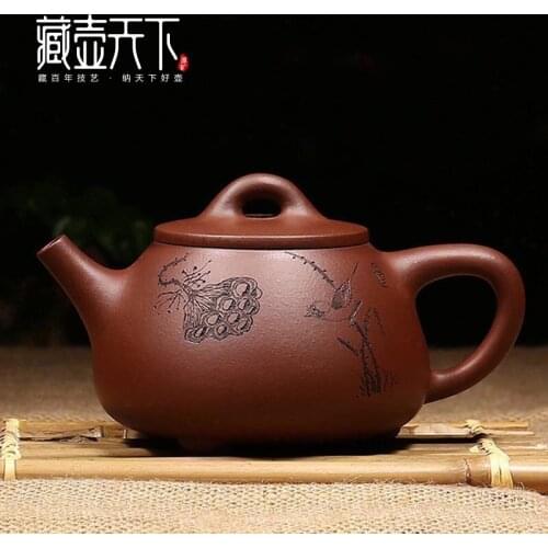 Tibetan pot of west yixing recommended all hand undressed ore teapot home hidden among slot bluestone with golden color