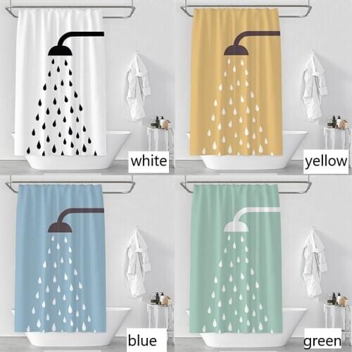 3D Printed Fabric bath curtain Nordic style shower curtains Bath Screen Waterproof Products Bathroom Decor with 12 Hooks