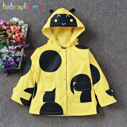 Babzapleume 2-7Years/spring autumn baby girls coats jackets cute hooded childrens windbreakers infant outerwear trench BC1539