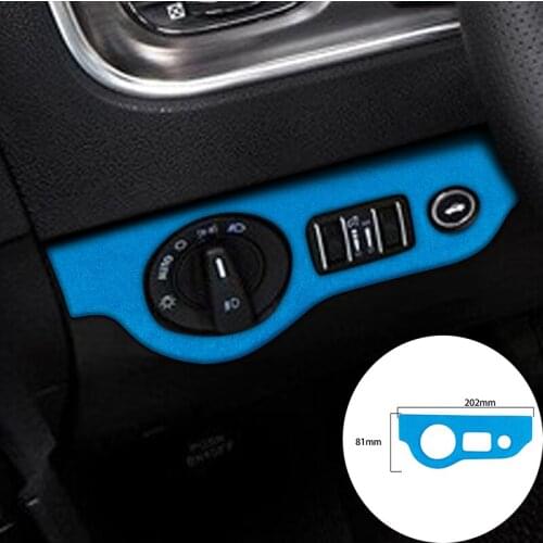 For Dodge Challenger 2015-2020 Alcantara Suede Wrap Car Headlight Adjustment Switch Panel Strip Covers Trim Sticker Car-Styling
