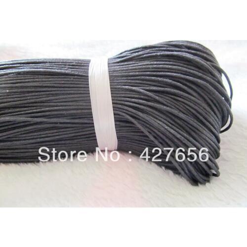 1.5mm Brown/Black Waxed Cotton Cord / Rope / String,for Necklace and Bracelet,Jewelry Making DIY Cord
