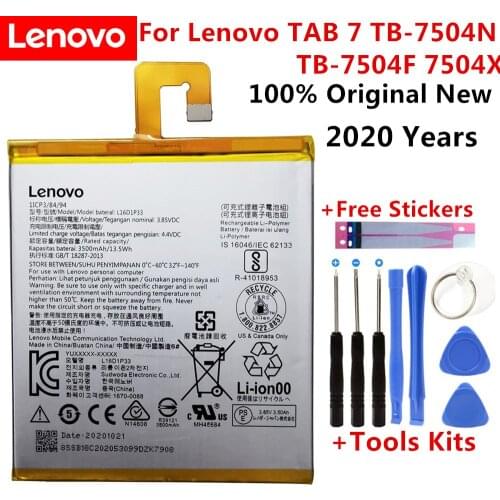 100% Original NEW High quality 3500mAh L16D1P33 Battery For Lenovo TAB 7 TB-7504N TB-7504F 7504X Batteries+ Tools