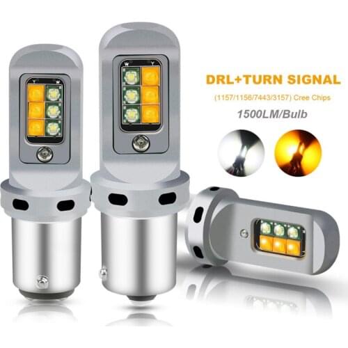 2 * Signal Lamp Turn Signal DRL Light 1500LM 1156 Led BA15S P21W BAU15S PY21W Bulb 1157 Bay15d Led T20 7443 W21/5W 3157 For Cat