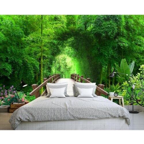 Custom 3d wallpaper 3d landscape wallpaper bamboo forest Arches Background wall photo 3d wallpaper