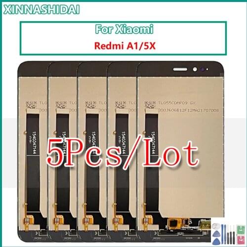 5 Pcs New LCD Display For Xiaomi Mi A1 MiA1 MA1 5X M5X Mi5x LCD Display Touch Screen Digitizer Assembly Replacement
