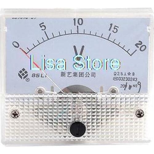 AC 0-20V Class 2.5 Accuracy Analog Needle Voltmeter Gauge Panel Meter