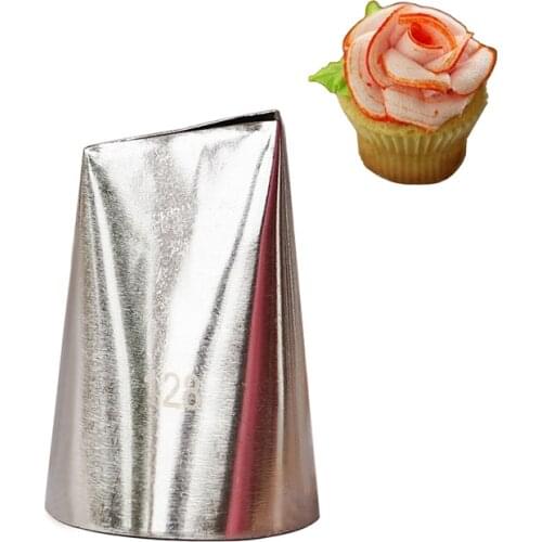 #128 Large Rose Tips For Decorating Cakes Stainless Steel Icing Piping Nozzles Baking Tools For cup cakes