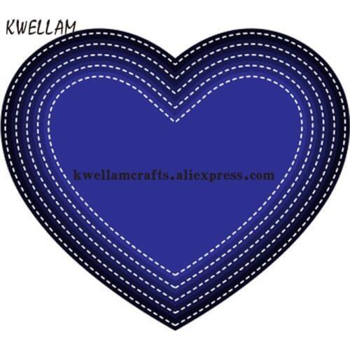 Large Size 15cm Sew Thread Heart Metal Die cutting Dies For DIY Scrapbooking Photo Album Embossing Folder KW7090902
