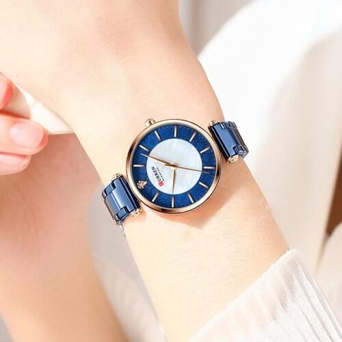 Curren Women Luxury Brand Watch 2020 Diamond Blue Watch Women Waterproof Dress Female Wristwatches Women Relogio Feminino 2021