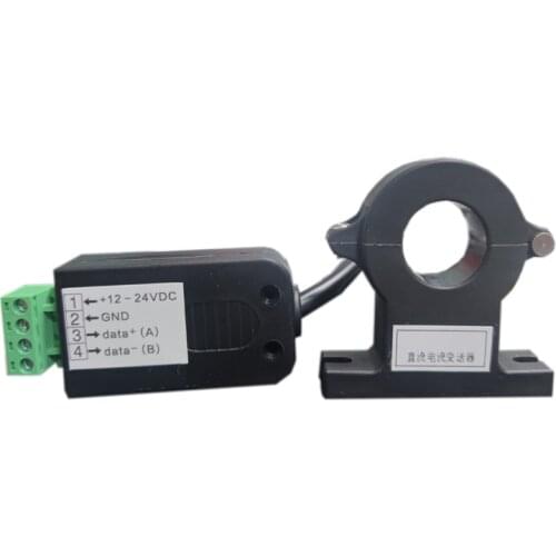 DC0-5A,10A,20A,50A,75A Perforated DC current transmitter with RS485 communication function DC ampere sensor