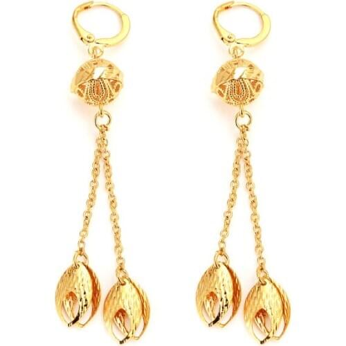 Elegant cutebeads Earrings For Girl Wedding Bride Party Ball Bead Pendant Dangle Earrings Bijoux Jewelry Christmas gifts