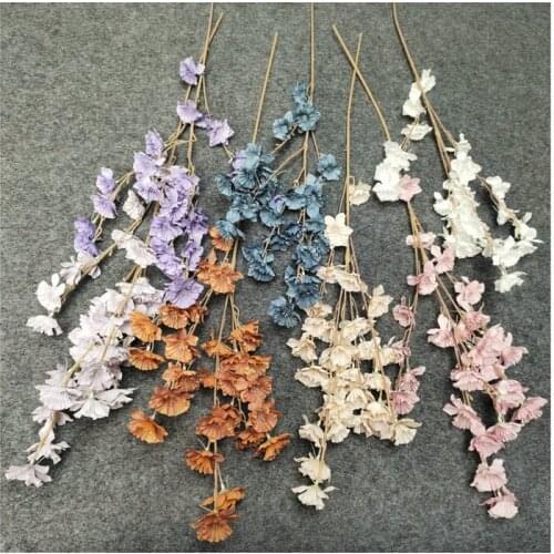 Fuchsia artificial silk flower branch diy Home garden bonsai ornaments wedding party decoration fake flowers