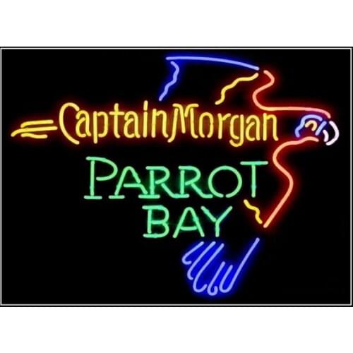 Captain Morgan Neon, Retro Metal Aluminium Sign Vintage / Man Cave / Bar/ Pub