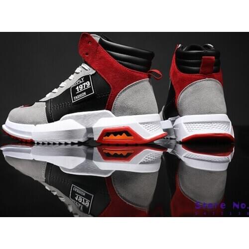 Fashion Men Casual Shoes Autumn Winter Boots Men High Top Sneakers Male Luxury Footwear 2020 New White Men High-top Shoes Men S