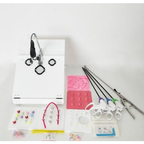 Laparoscopic Simulator Training Box Instruments Camera Needle Holder Teaching Practice Equipment