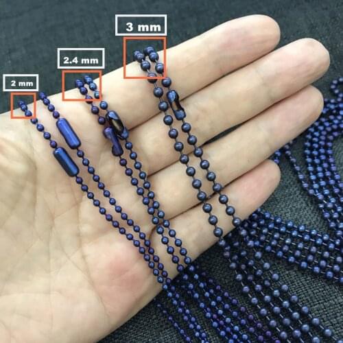 Best -selling Titanium Ball Chain 2 MM /2.4 MM / 3 MM Bead Necklace (Accept Your Length)