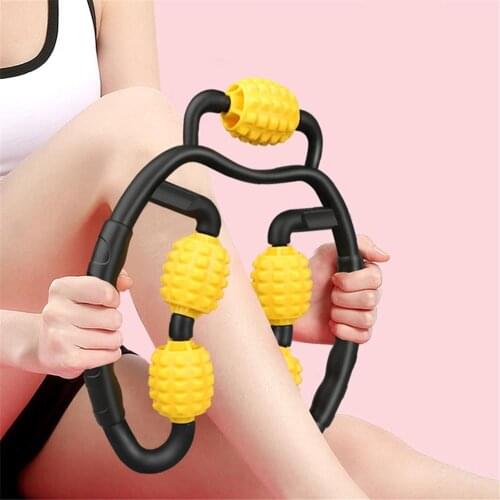 Leg Muscle Massage Roller Multifunction Relaxer 360° Ring Clip Leg Massager for Fitness Gym Yoga Pilates Exercise Relaxation