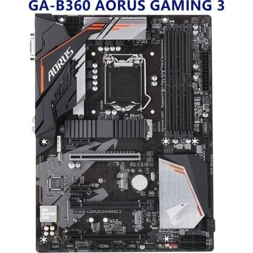For gigabyte GA B360 AORUS GAMING 3 Motherboard LGA 1151 for Intel B360 Used Desktop Mainboard USB SATA PCI-E X16 3.0