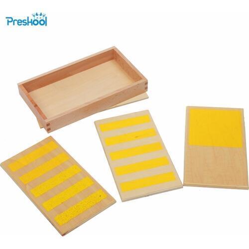 Montessori Sensorial Touch Boards Rough & Smooth Boards with Box Early Childhood Education Preschool Kids Brinquedos Juguetes