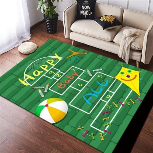 Cartoon Cute Carpet Children Playing Crawl Mat Bedroom Study Area Rugs Removeable Washable 80x160cm Carpets for Living Room 1pcs