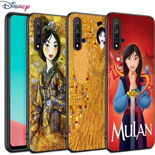 Black Soft Cover Mulan Princess For Huawei Nova 8 7 6 SE 5T 7i 5i 5Z 5 4 4E 3 3i 3E 2i Pro Phone Case