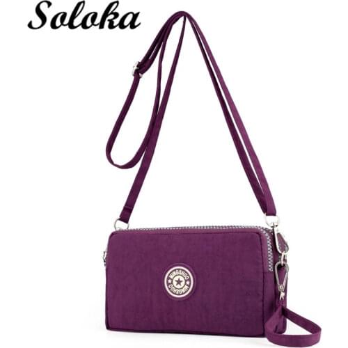 New Trendy Three-layer Women Sports Wallets Crossbody Mobile Phone Bag Pouch Messenger Clutch Bag Coin Purse Outdoor Handbag