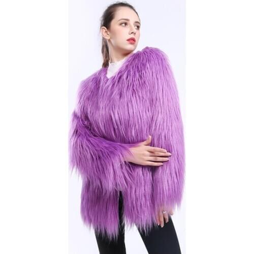 Autumn faux fur leather jacket womens warm fur leather coat europe women round collar jackets winter thicken fashion b539