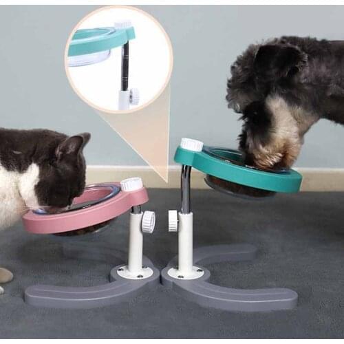 Protect cervical spine adjustable non-slip cat bowl with stand dog bowl pet feeding cat food bowl cat food pet bowl dog feeder