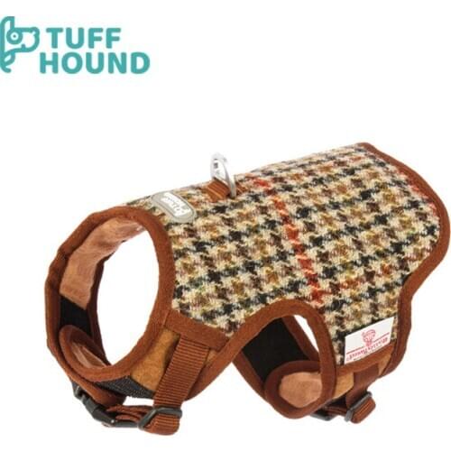 TUFF HOUND Pet Harness In Winter HARRIS TWEED Wool Flannel Vest Quick Release Pet Christmas Dog Warm Autumn/Winter Clothes