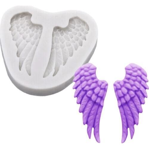 Wholesale 10 pcs/lot Angel Wings Silicone Mold Sugarcraft Cookie Cupcake Chocolate Baking Mold Fondant Cake Decorating Tools