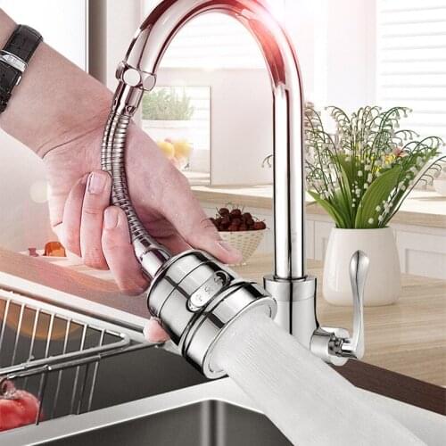 Water Faucet Bubbler Kitchen Splash Proof Supercharging 360° Rotary Bathroom Faucet Extension Water Saving Device