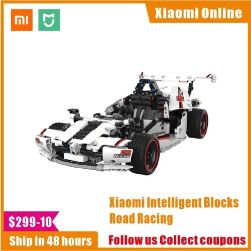 Xiaomi MITU Intelligent Building Blocks Road Racing Car Kids Toy Electric Bluetooth 5.0 APP Smart Remote Control 900+ parts