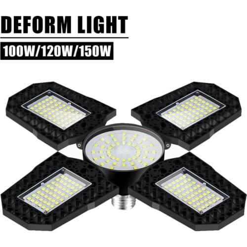 LED Lamp E27 LED Bulb 100W 120W 150W Garage Light Deform Light For Workshop Warehouse Garage Factory Supermaket Gym Lamp Light