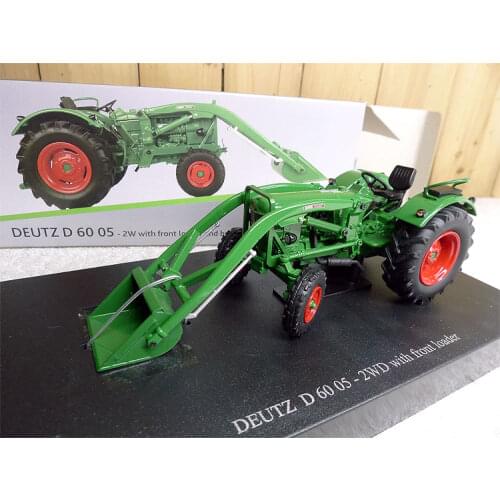 UH 1:32 5254 Deutz D 60 05 with loader Tractor Alloy Metal Diecast Cars Model Toy Vehicles For Children Boy Toys