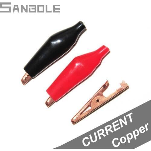 Crocodile Alligator Clips Pure Copper Low Resistance Power Supply electrical Test Clamp Wire terminal Testing Clip (10PCS)