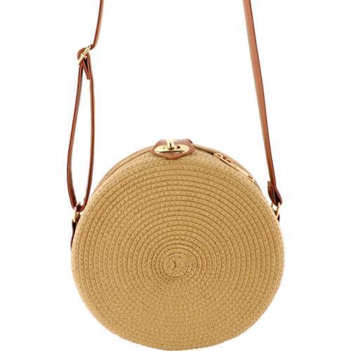 New 2019 Women Shoulder Bag round pp grass casual woven handbag retro wild crossboday straw bag beach bag