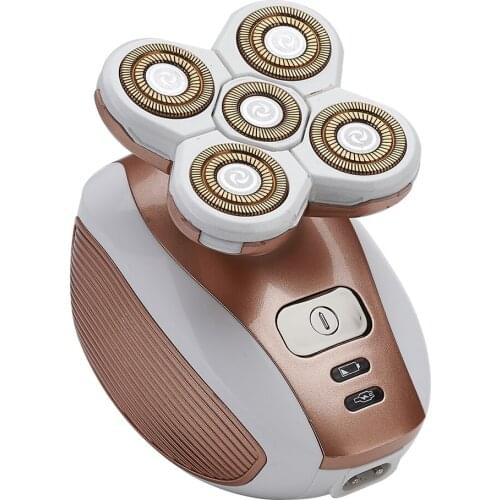 4D Women Electric Epilator Shaver Leg Body Facial Epilator Men Beard Hair Trimmer Painless Hair Remover Razor Five Blade Heads