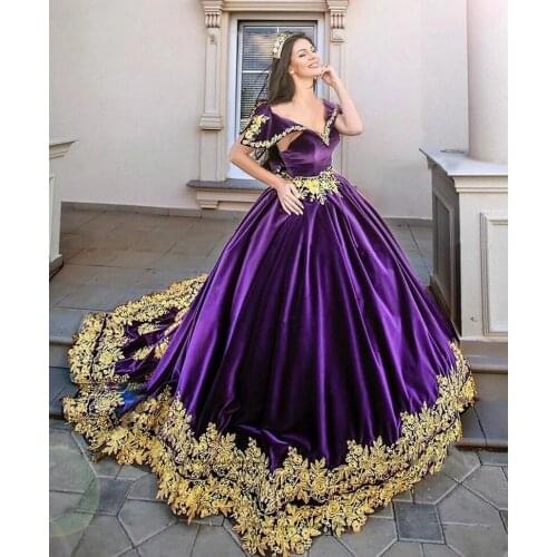 Purple Velvet Evening Dress Off Shoulder Dubai Arabic Prom Gown Indian Turkey Kaftan Lace Women vestidos largos robe soiree
