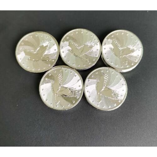 100pcs 25*1.85mm Lovely Arcade game Coin Token Stainless Steel Eagle Coins Tokens for Arcade Machines