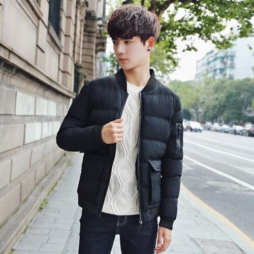 Winter New Style Japanese-style Korean-style Mens Cotton-padded Clothes Teenager Cotton-padded Clothes Mens Coat Thick