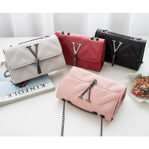 Famous Brand Handbags Luxury Designer Shoulder Bag for Women 2020 Pu Leather Small Crossbody Bag Tassel Chain Messenger Bags