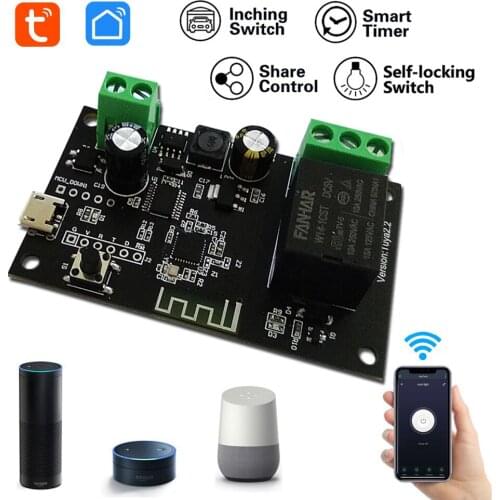 1-channel relay module jog self-locking interlock remote control wifi smart switch