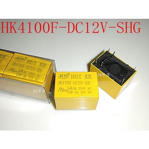 10pcs/lot HK4100F-DC12V-SHG 6PIN 4100 12V