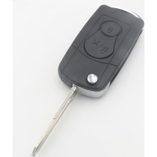 2 buttons For Ssangyong Remote Modify Folding Flip Key Fob Shell Case For Actyon SUV Kyron Rexton Car Styling no logo