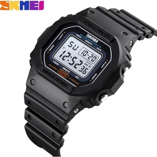 2020 SKMEI Fashion Sports Watch Colorful LED Digital Novel Color Electronic Watches PU Strap Waterproof Wrist Watch reloj hombre