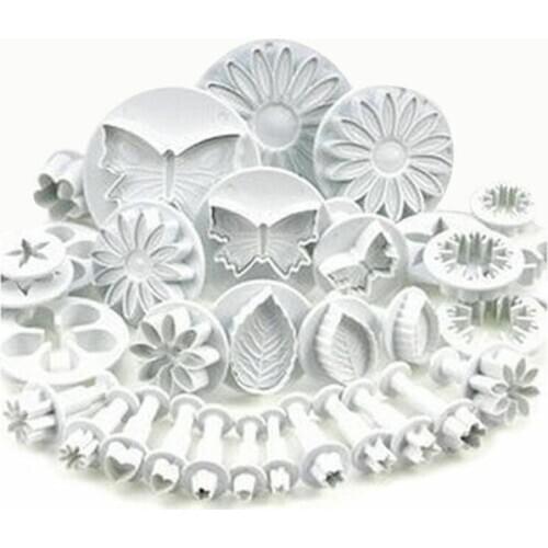 31pcs Plunger Fondant Cutter Cake Tools Cookie Mold Biscuit Mould Diy Craft 3d Bakeware Sets New